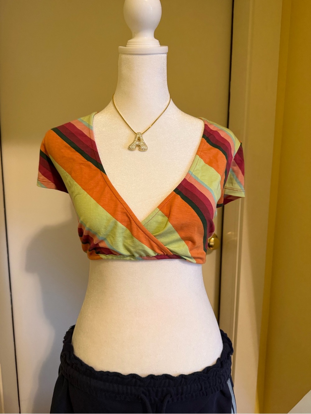 Espera Top Mixed Stripe Orange